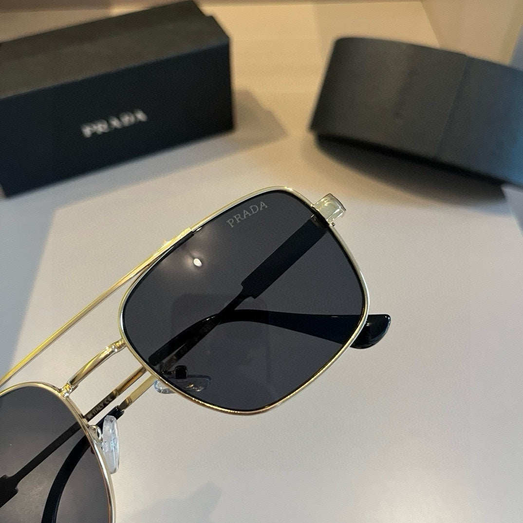 Prada Polarized Fashion Gold Lens Sunglasses for Men - 998138 - detail image 6