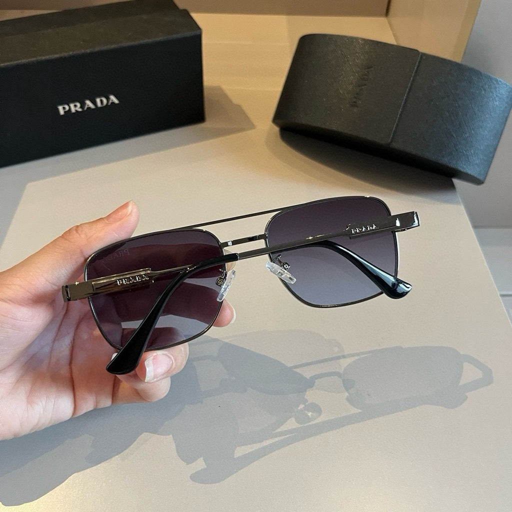 Prada Polarized Fashion Silver Lens Sunglasses for Men - 998139 - detail image 7