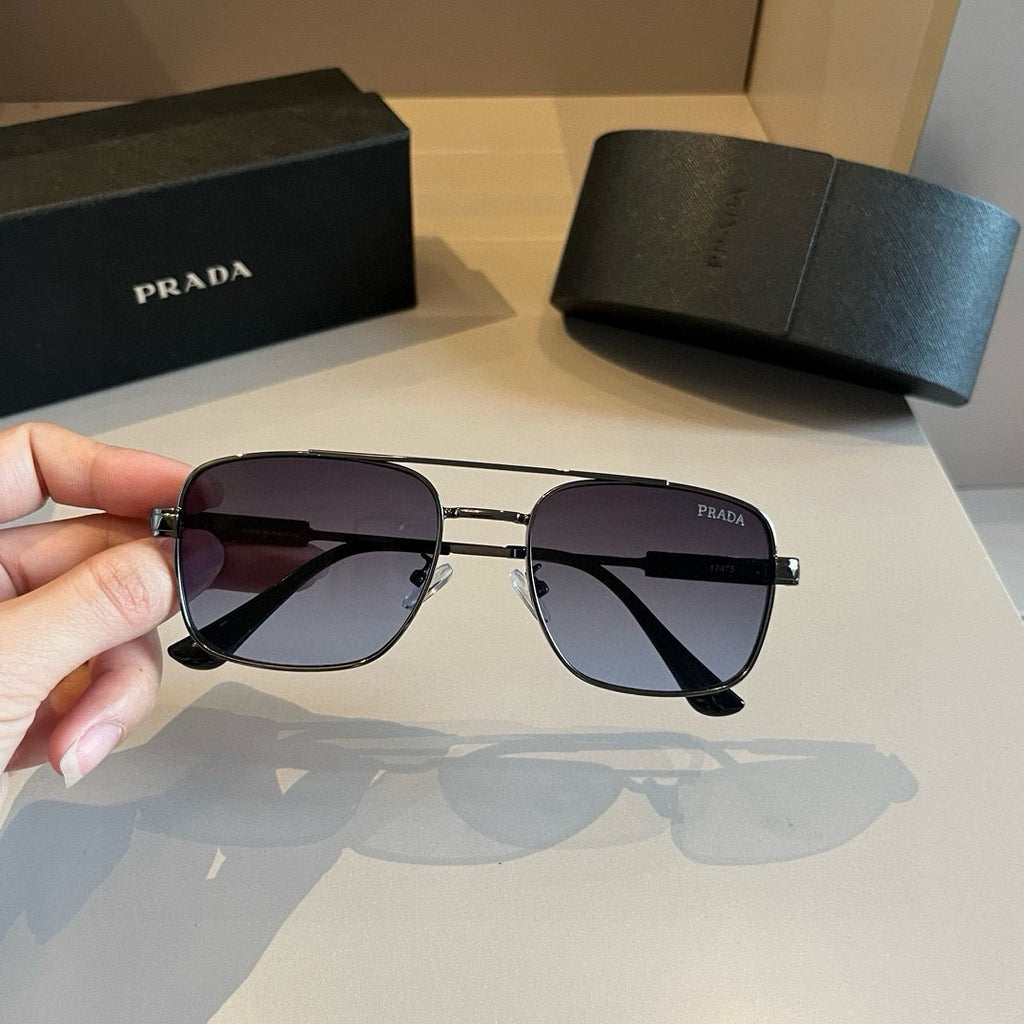 Prada Polarized Fashion Silver Lens Sunglasses for Men - 998139 - detail image 3