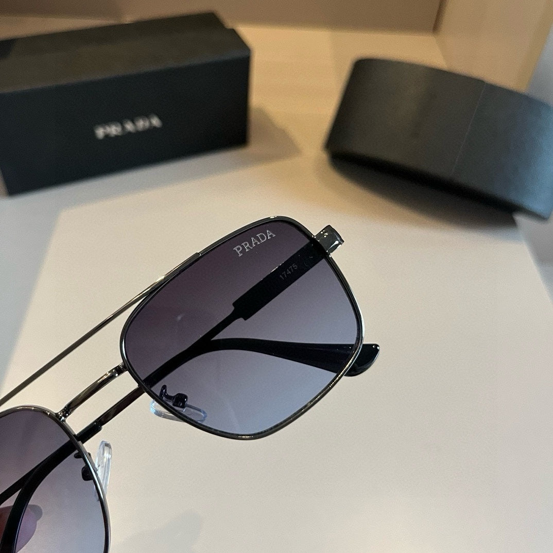 Prada Polarized Fashion Silver Lens Sunglasses for Men - 998139 - detail image 6