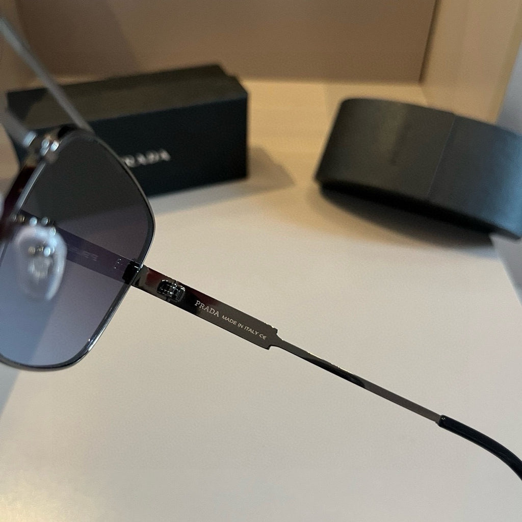 Prada Polarized Fashion Silver Lens Sunglasses for Men - 998139 - detail image 8