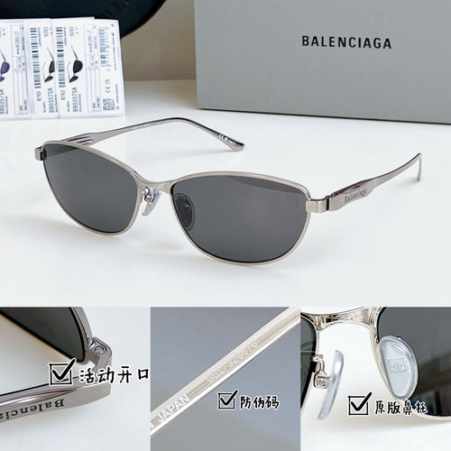 Balenciaga BB0357SA Metal Round Silver Lens Sunglasses for Men & Women - detail image 2