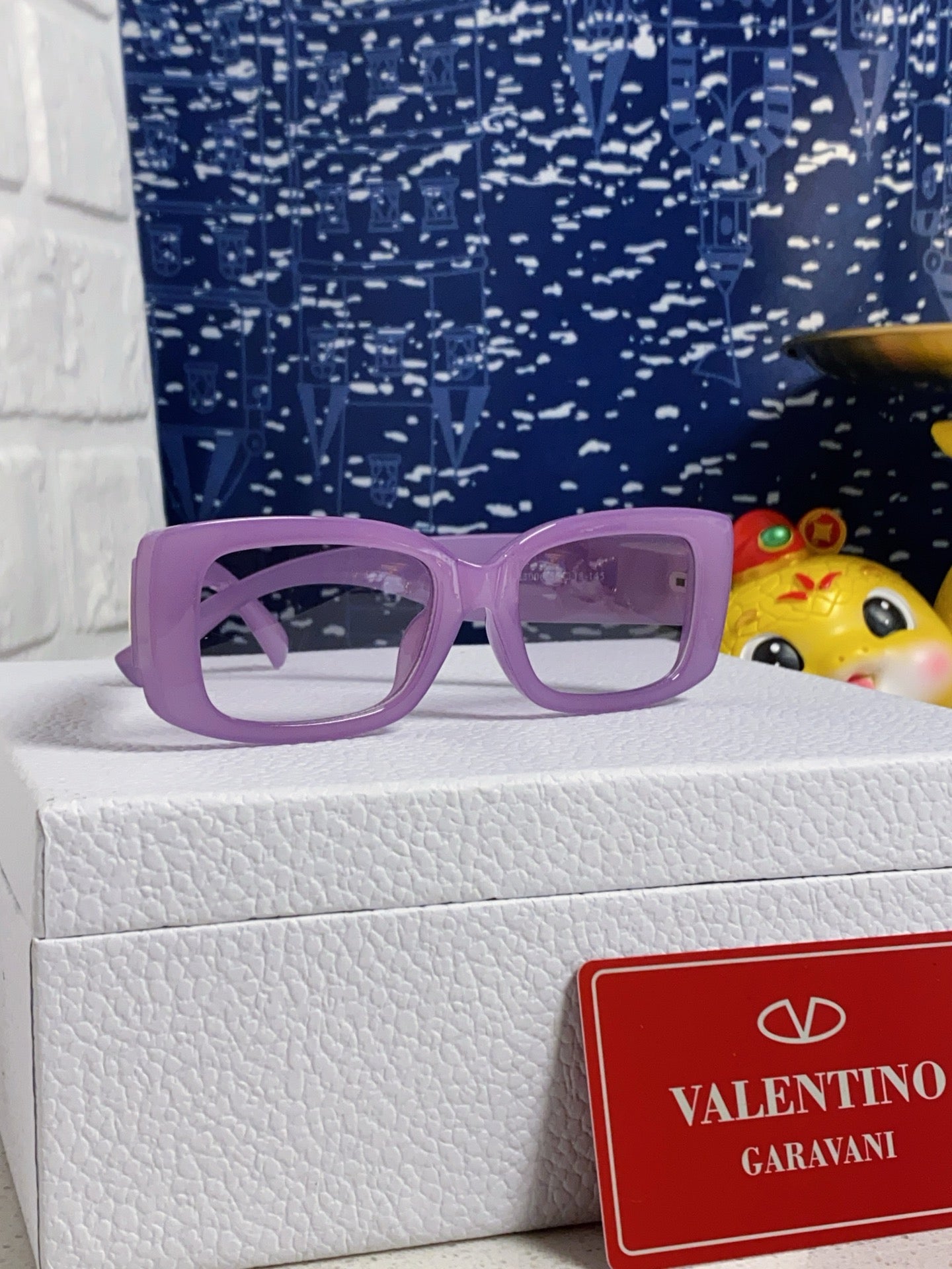 Valentino Square Purple Lens Sunglasses for Men & Women - detail image 2