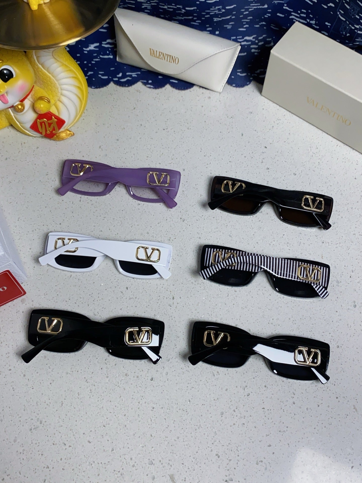 Valentino Square Silver Lens Sunglasses for Men & Women - detail image 10