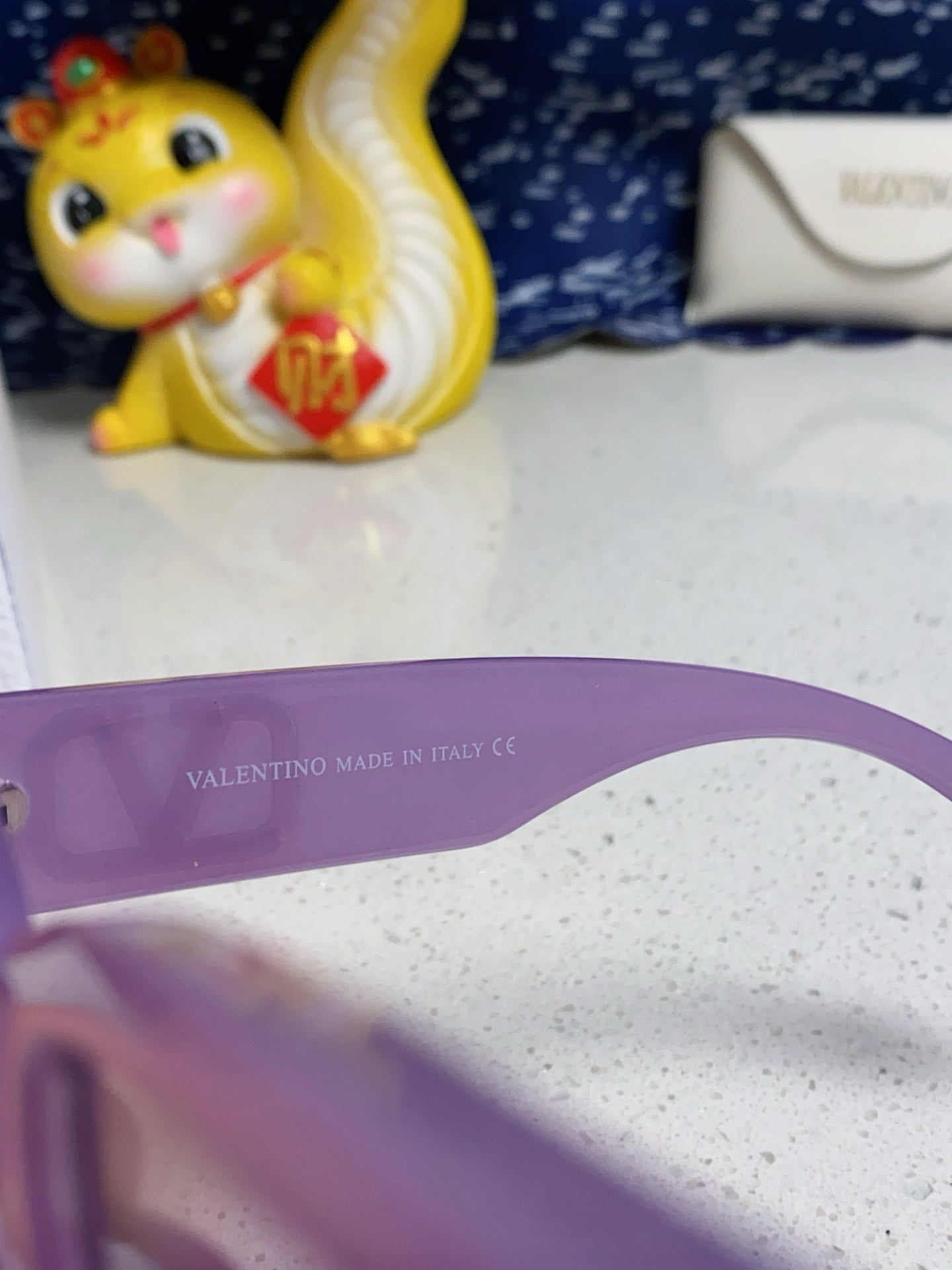 Valentino Square Purple Lens Sunglasses for Men & Women - detail image 7