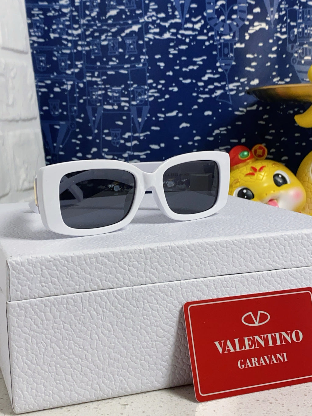 Valentino Square Silver Lens Sunglasses for Men & Women - 372550 - detail image 2
