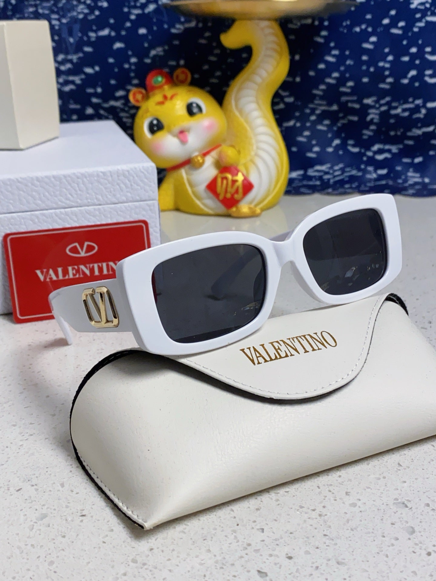 Valentino Square Silver Lens Sunglasses for Men & Women - 372550 - detail image 9