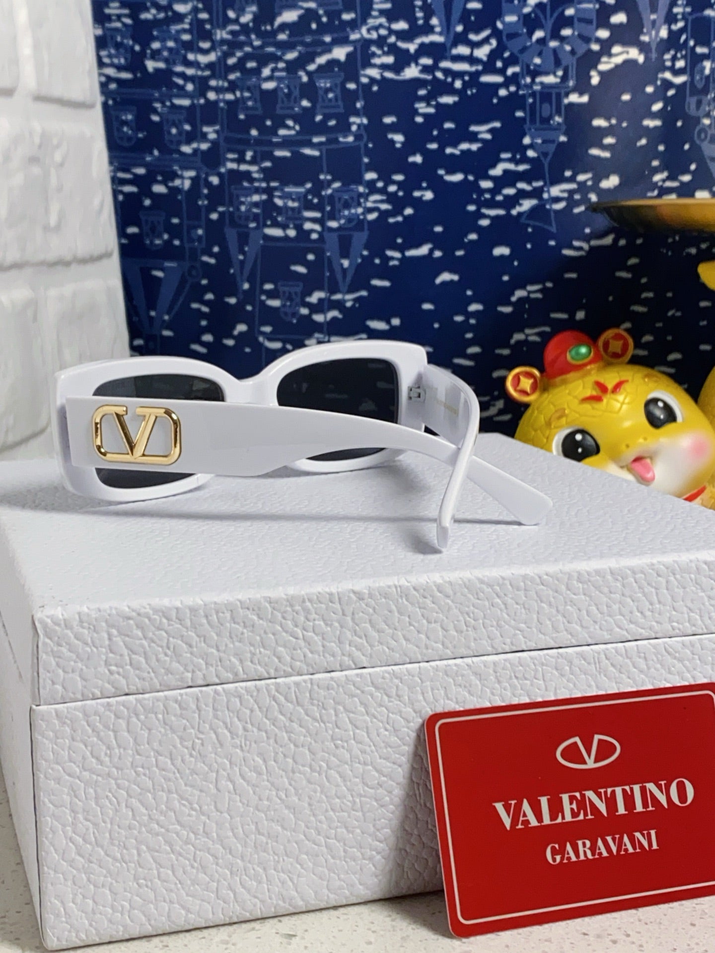 Valentino Square Silver Lens Sunglasses for Men & Women - 372550 - detail image 3