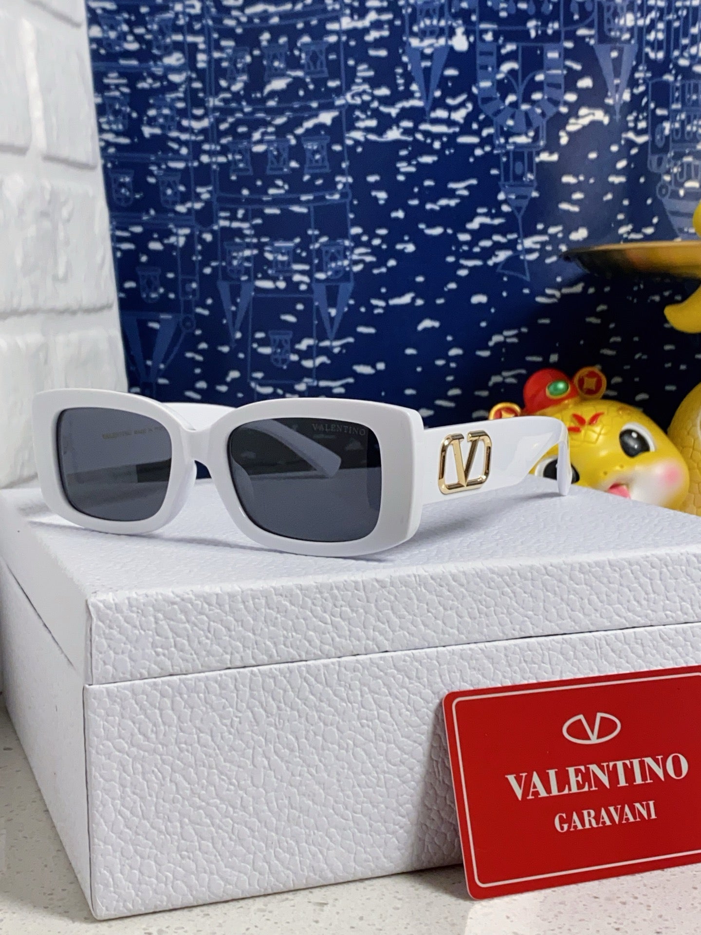 Valentino Square Silver Lens Sunglasses for Men & Women - 372550