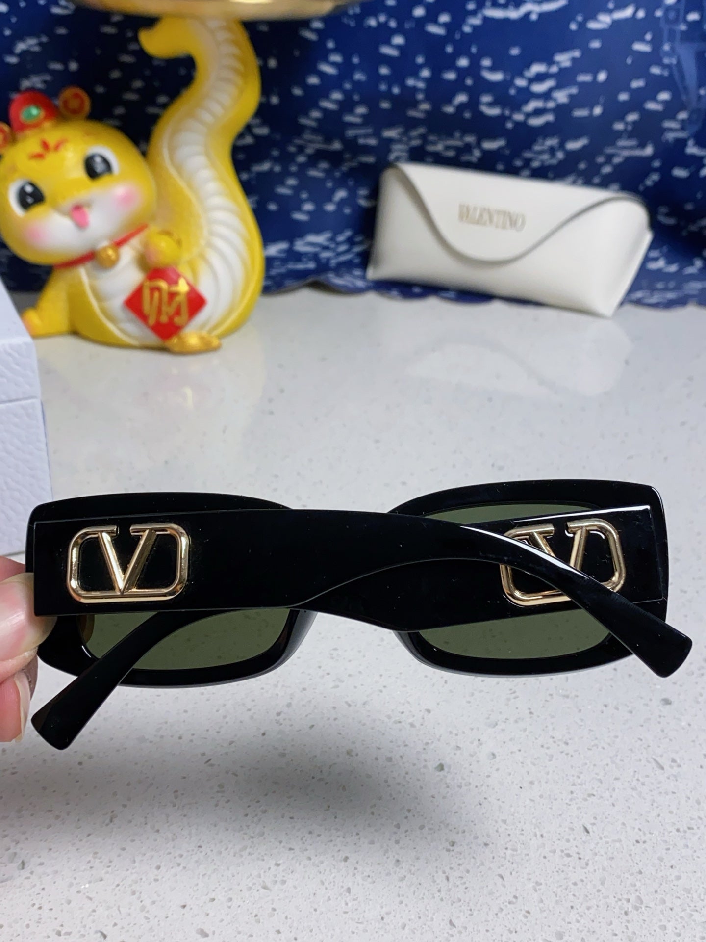 Valentino Square Silver Lens Sunglasses for Men & Women - detail image 5
