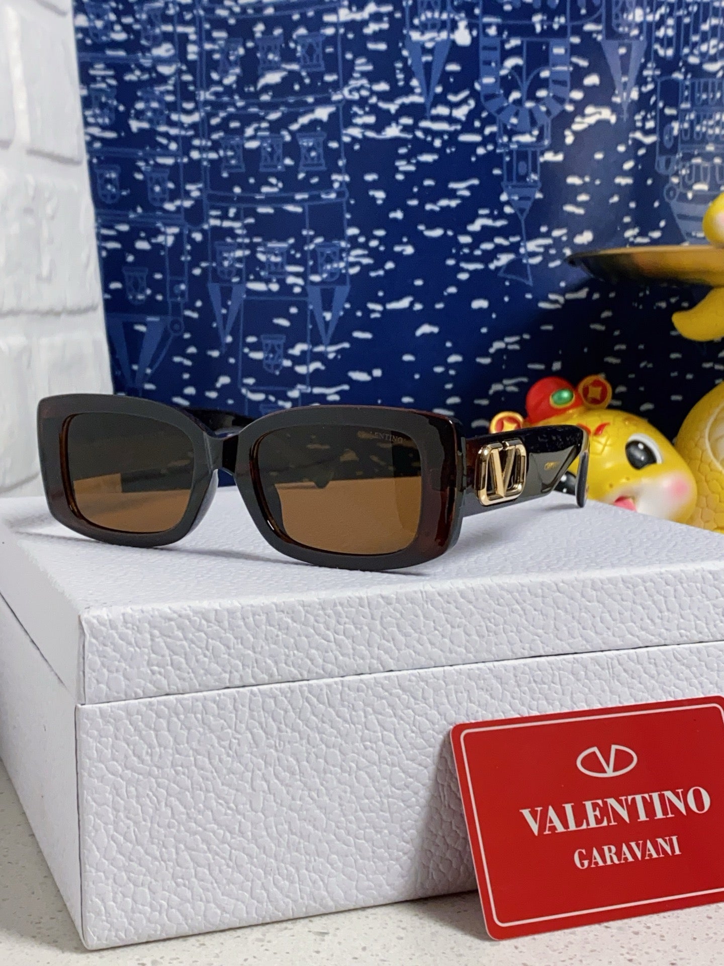 Valentino Square Brown Lens Sunglasses for Men & Women