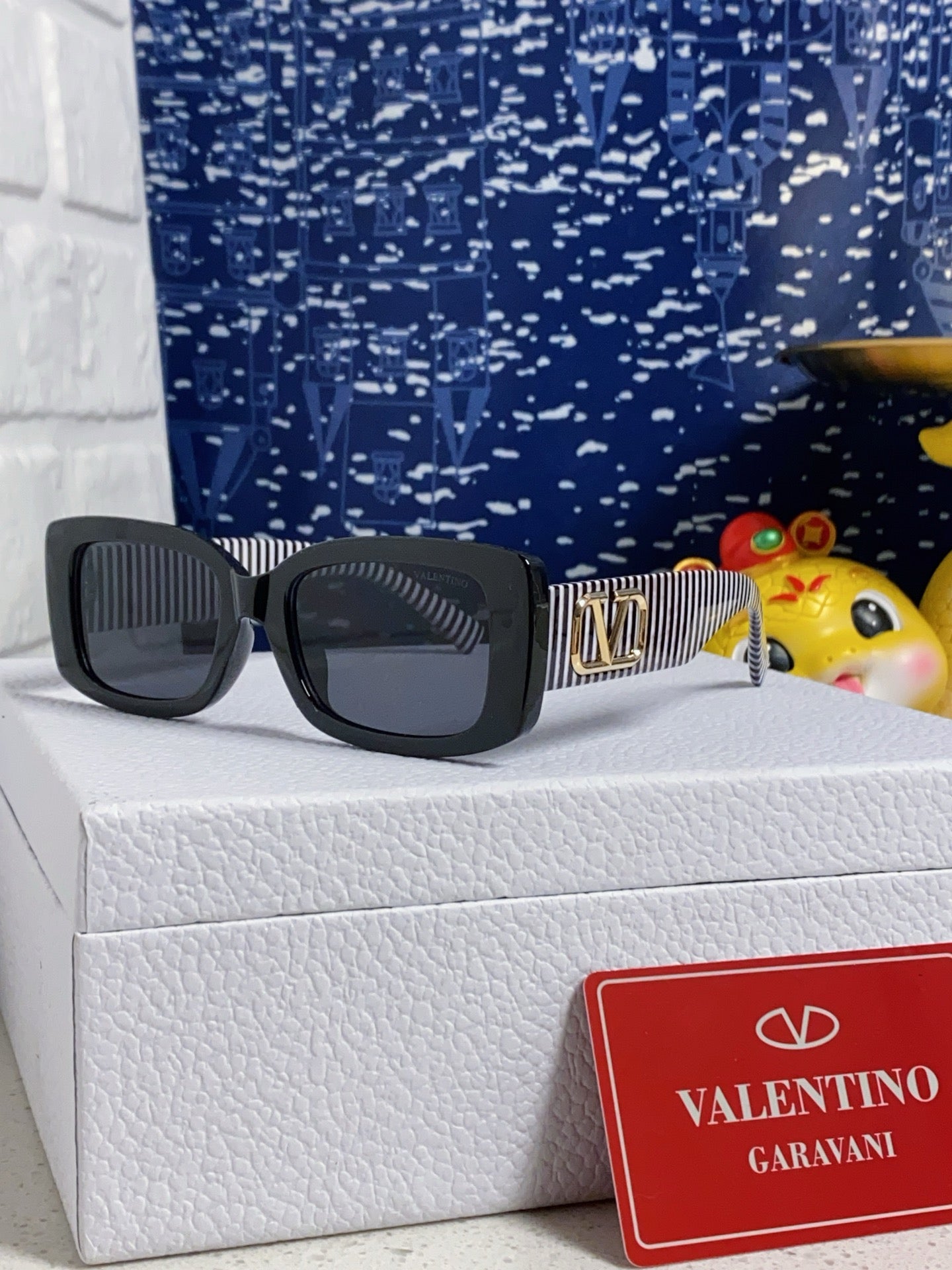 Valentino Square Blue Lens Sunglasses for Men & Women