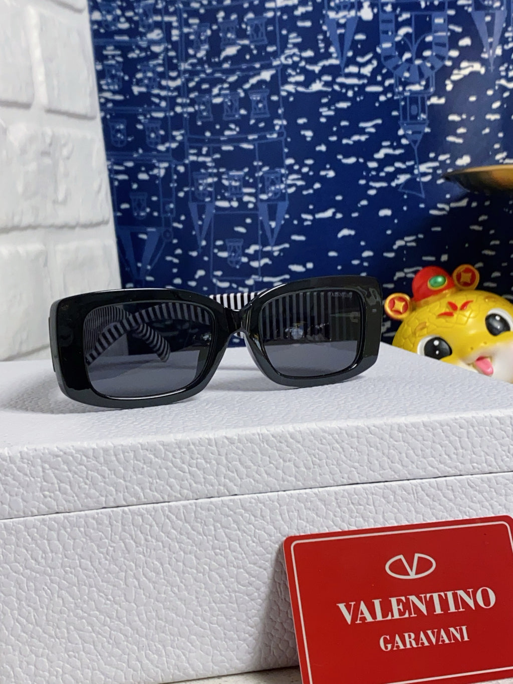 Valentino Square Blue Lens Sunglasses for Men & Women - detail image 2