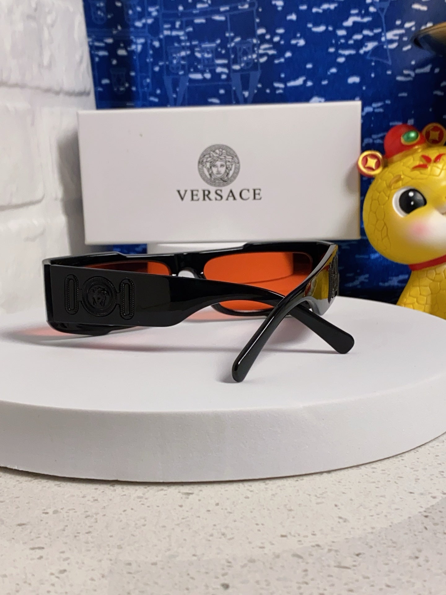 Versace Rectangular Silver Lens Sunglasses for Men & Women - 487863 - detail image 3