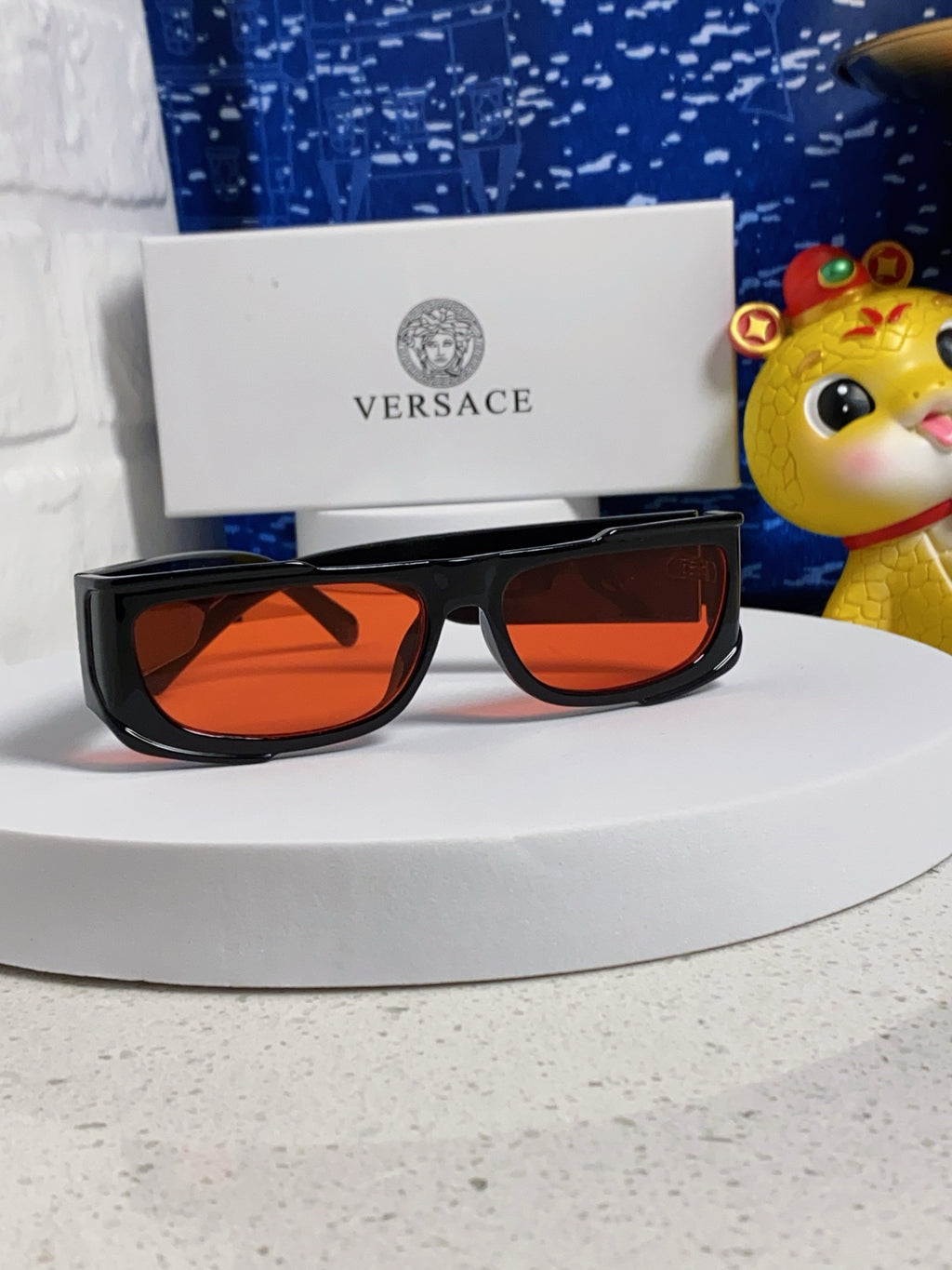 Versace Rectangular Silver Lens Sunglasses for Men & Women - 358792 - detail image 2