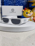 Versace Rectangular Silver Lens Sunglasses for Men & Women - 487865