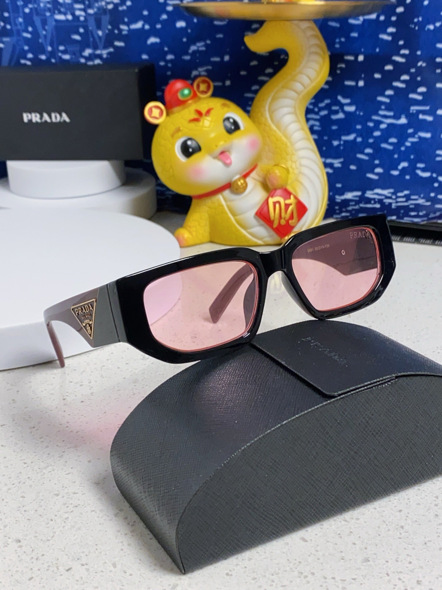 Prada Square Silver Lens Sunglasses for Men & Women - 934937 - detail image 9