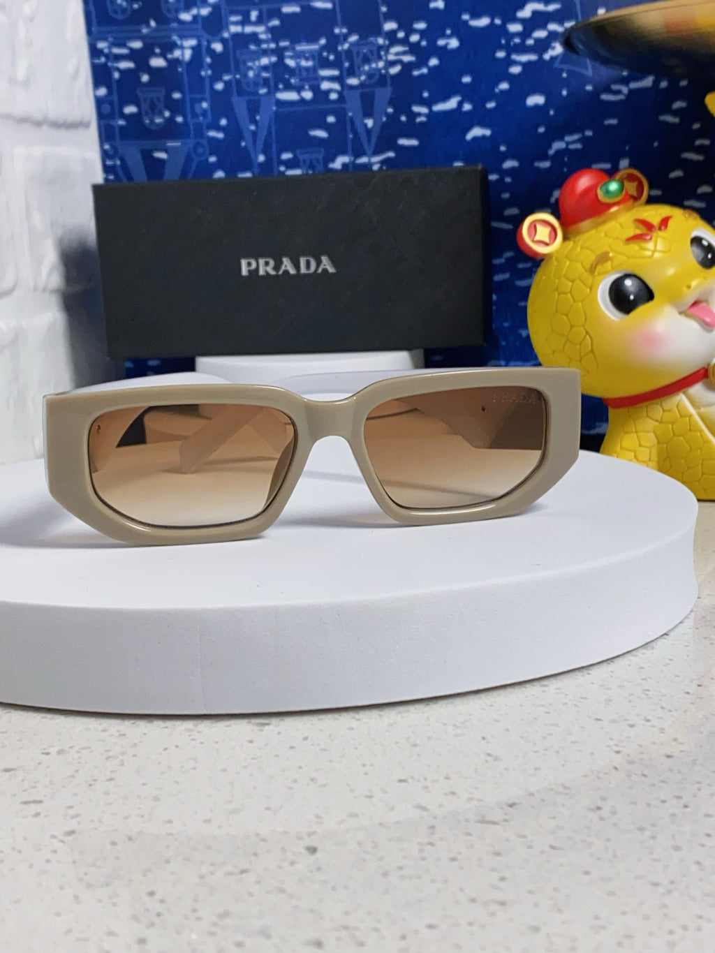 Prada Square Brown Lens Sunglasses for Men & Women - 372078 - detail image 2