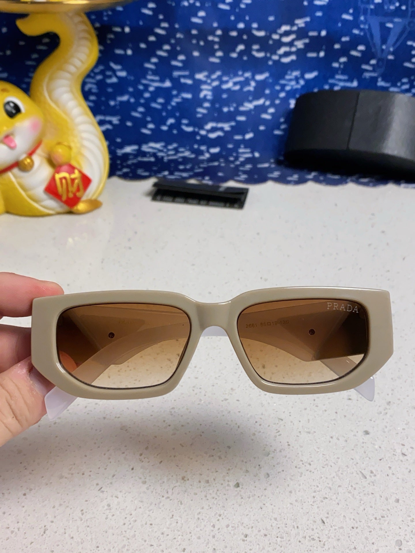 Prada Square Brown Lens Sunglasses for Men & Women - 934939 - detail image 4