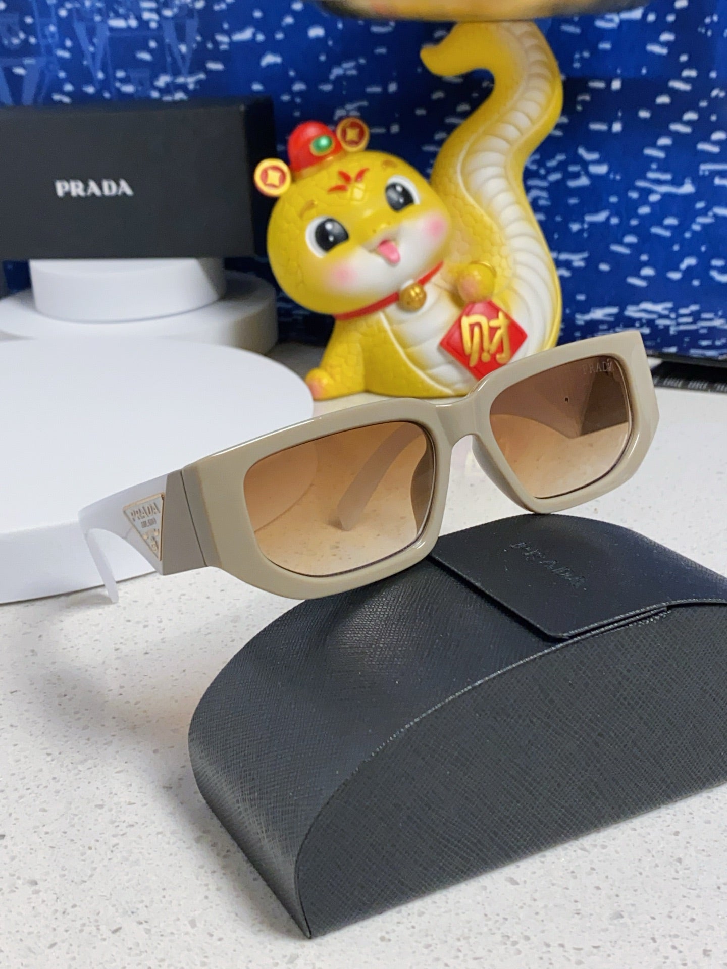 Prada Square Brown Lens Sunglasses for Men & Women - 372078 - detail image 9