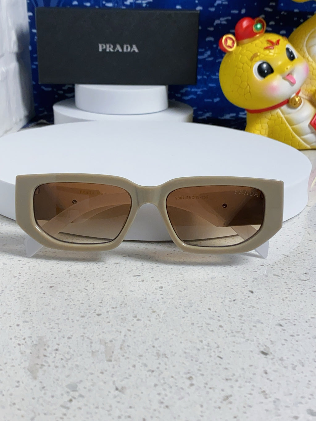 Prada Square Brown Lens Sunglasses for Men & Women - 372078 - detail image 8