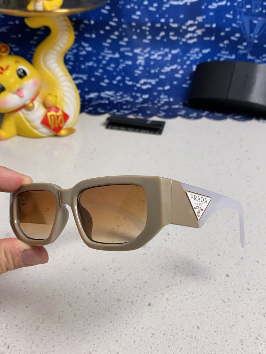Prada Square Brown Lens Sunglasses for Men & Women - 934939 - detail image 6