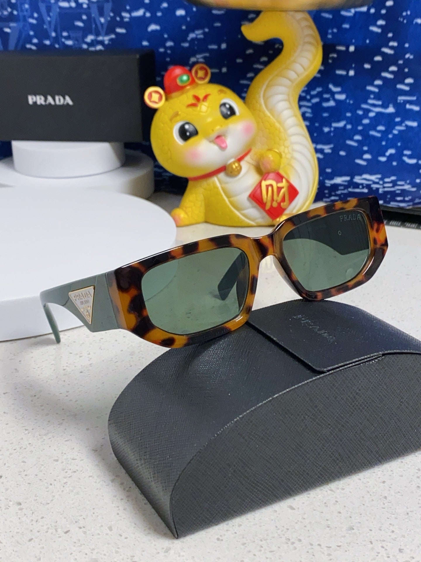 Prada Square Silver Lens Sunglasses for Men & Women - 934940 - detail image 9