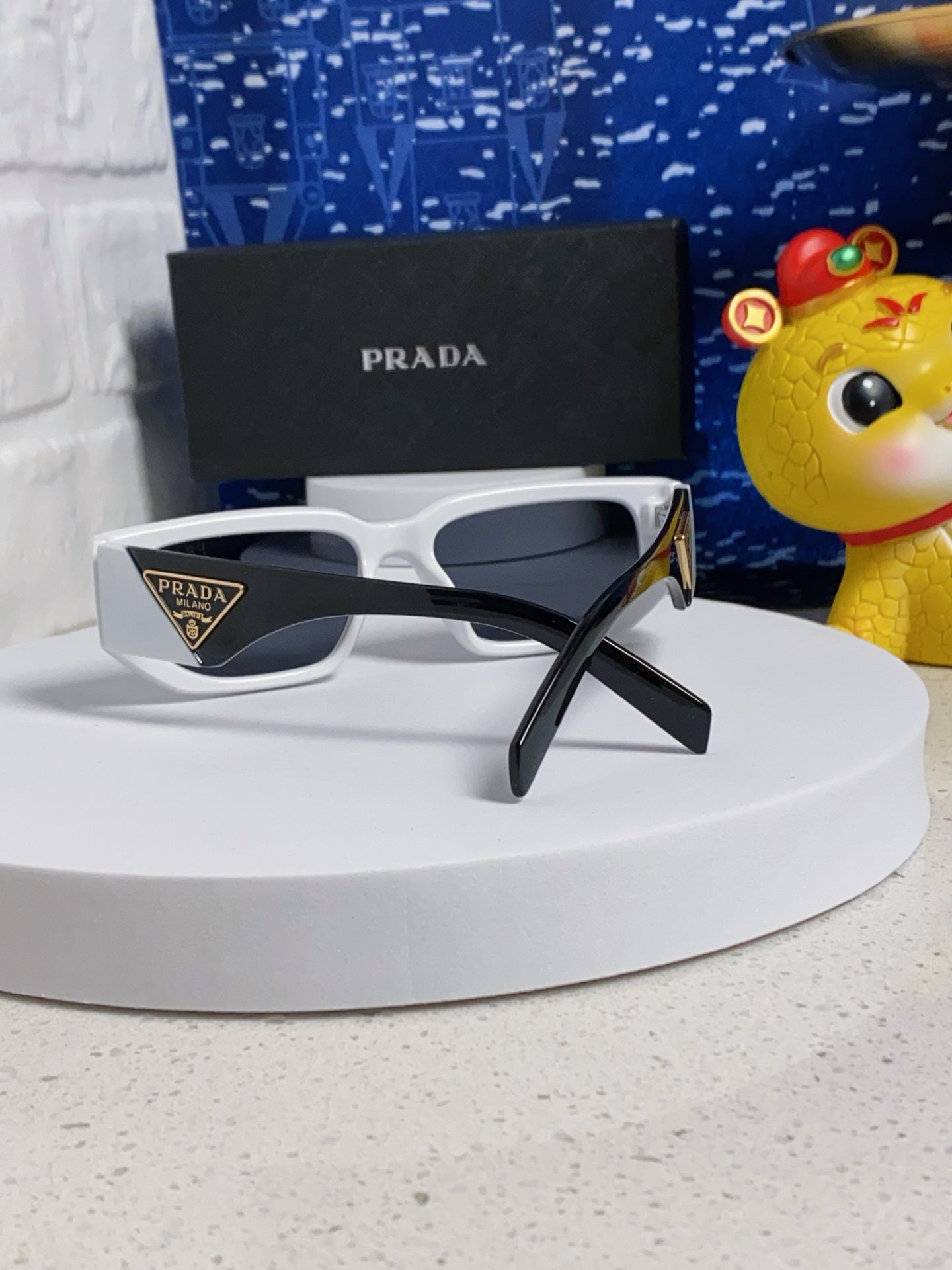 Prada Square Silver Lens Sunglasses for Men & Women - 934941 - detail image 3
