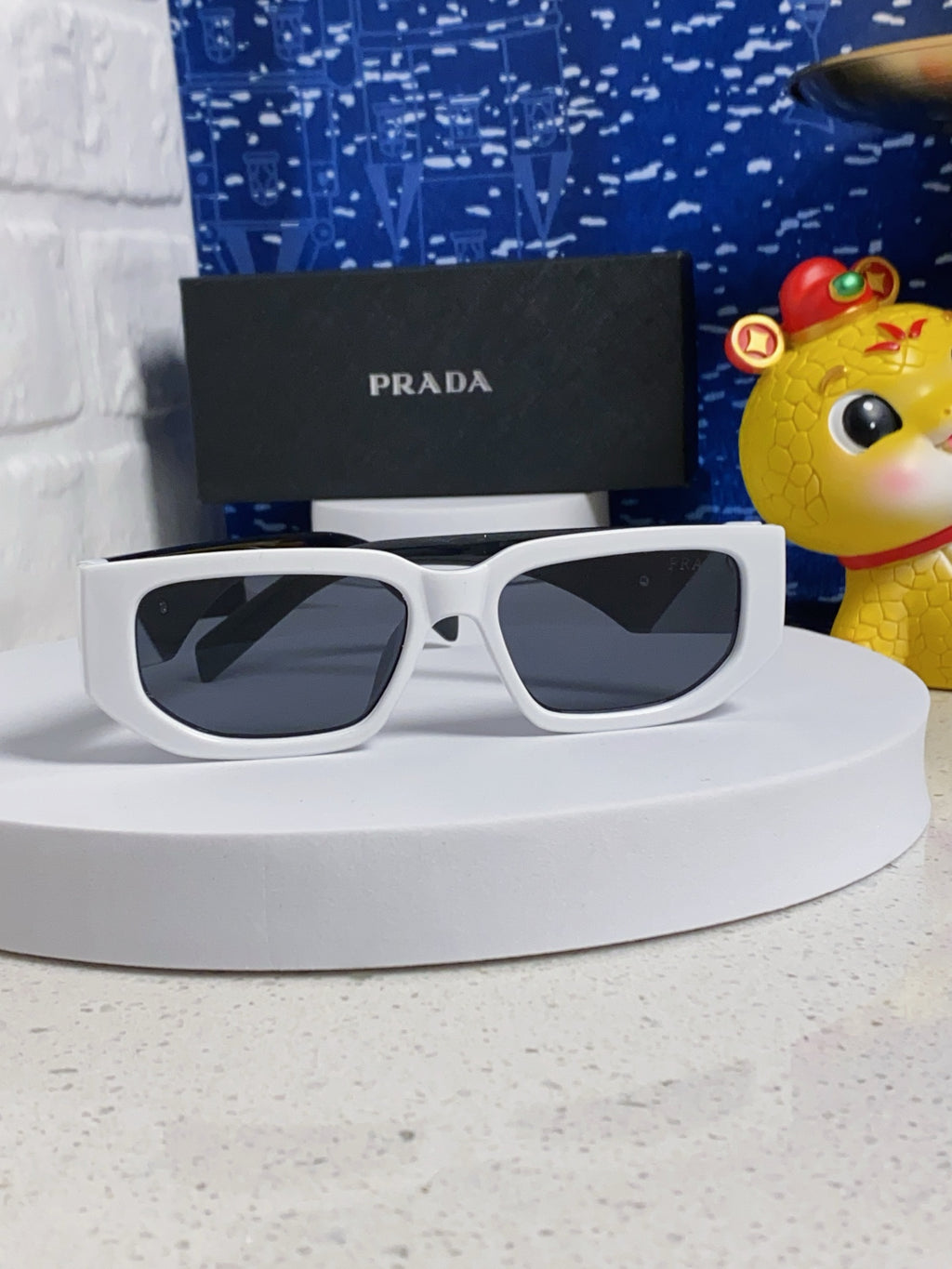 Prada Square Silver Lens Sunglasses for Men & Women - 372080 - detail image 2