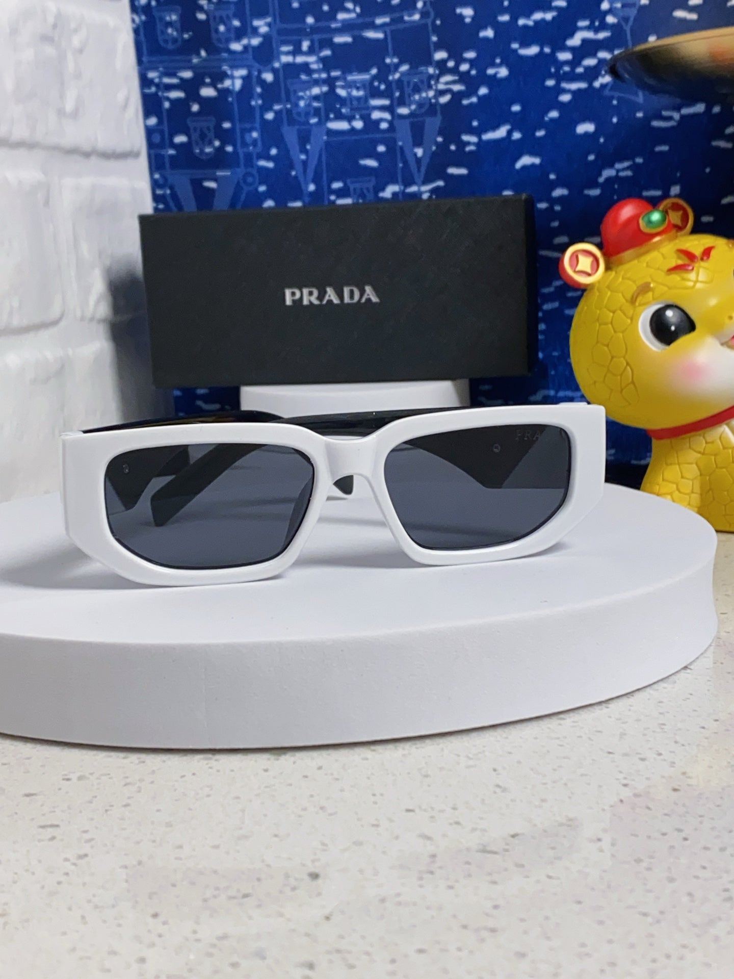 Prada Square Silver Lens Sunglasses for Men & Women - 934941 - detail image 2