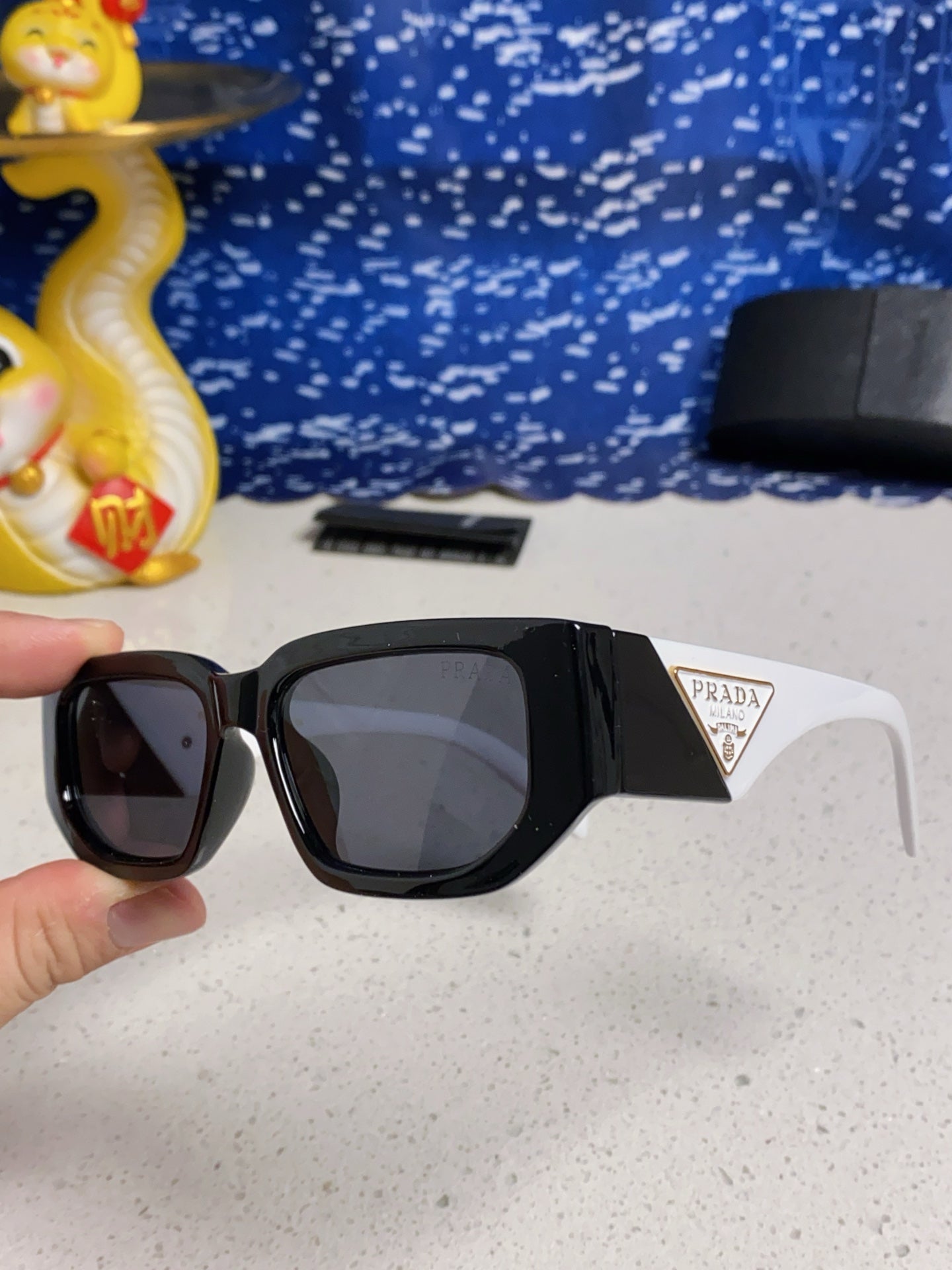 Prada Square Silver Lens Sunglasses for Men & Women - 372081 - detail image 6