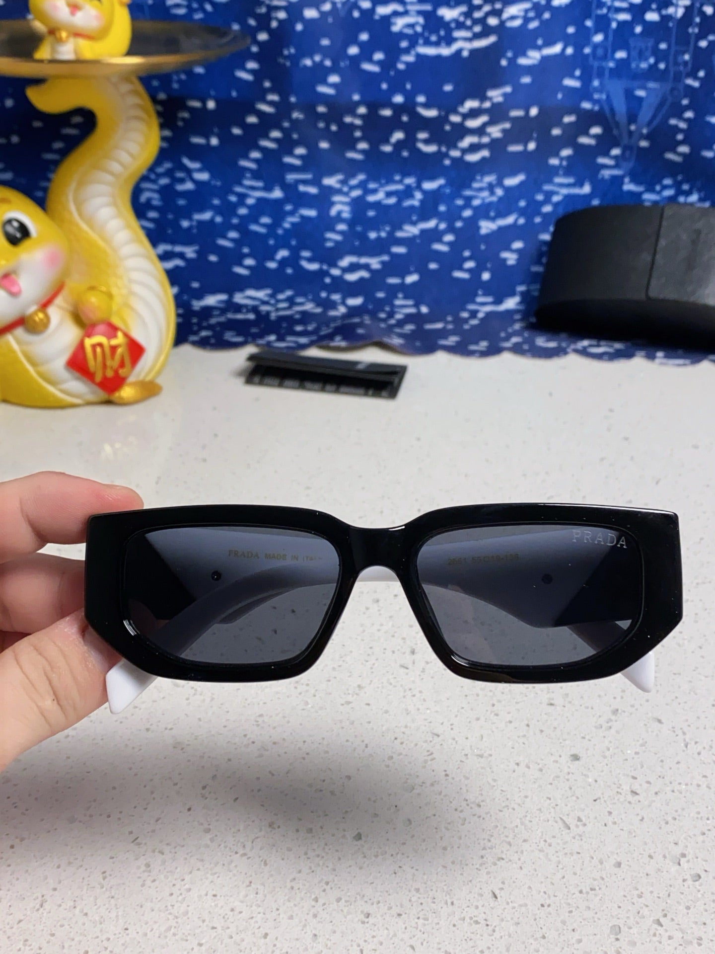 Prada Square Silver Lens Sunglasses for Men & Women - 372081 - detail image 4