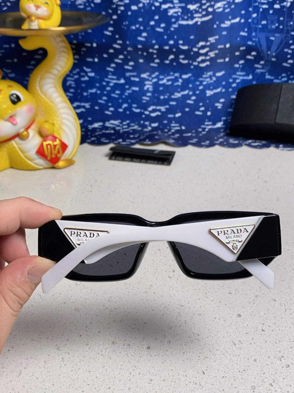 Prada Square Silver Lens Sunglasses for Men & Women - 934942 - detail image 5