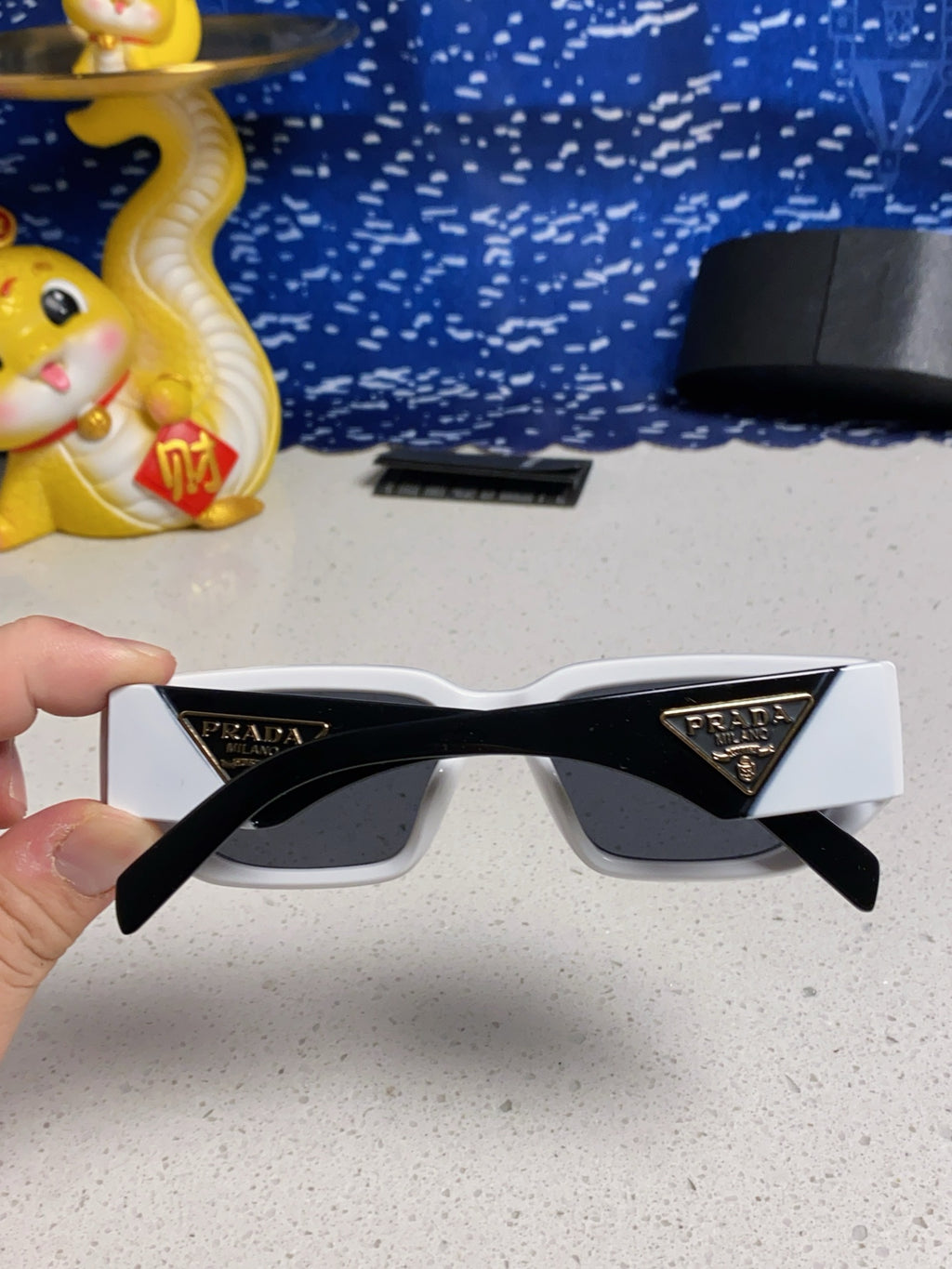 Prada Square Silver Lens Sunglasses for Men & Women - 934941 - detail image 5