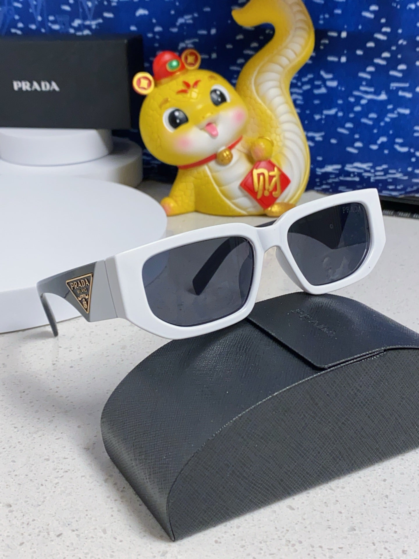Prada Square Silver Lens Sunglasses for Men & Women - 372080 - detail image 9