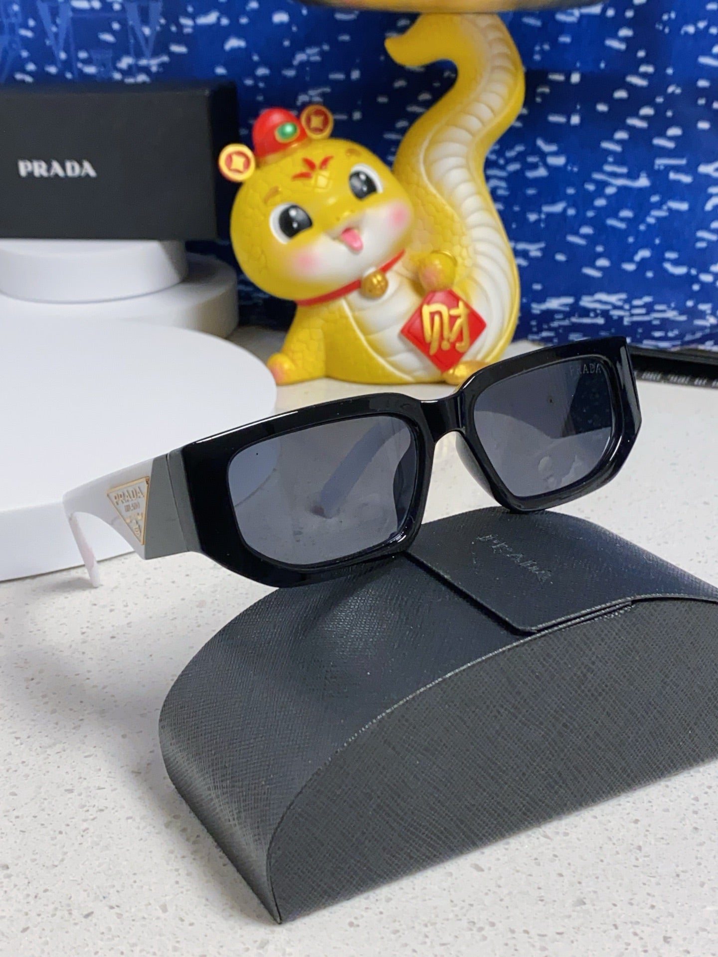 Prada Square Silver Lens Sunglasses for Men & Women - 934942 - detail image 9