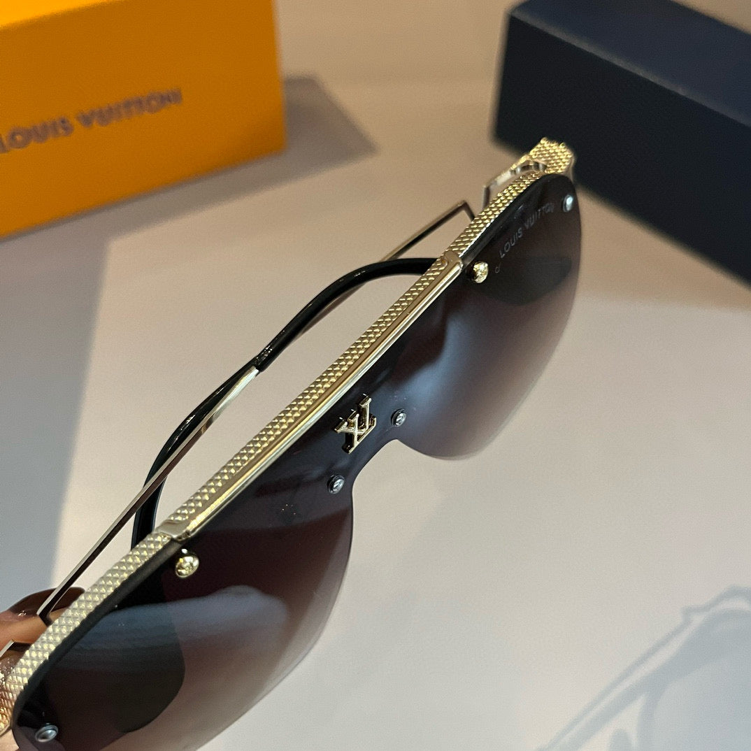Louis Vuitton Metal Fashion Gold Lens Sunglasses for Men & Women - 381790 - detail image 7