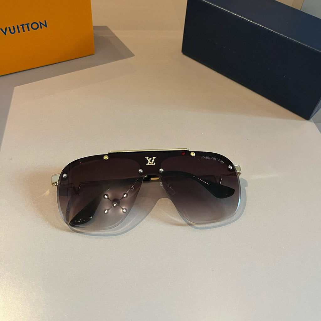 Louis Vuitton Metal Fashion Gold Lens Sunglasses for Men & Women - 381790 - detail image 5