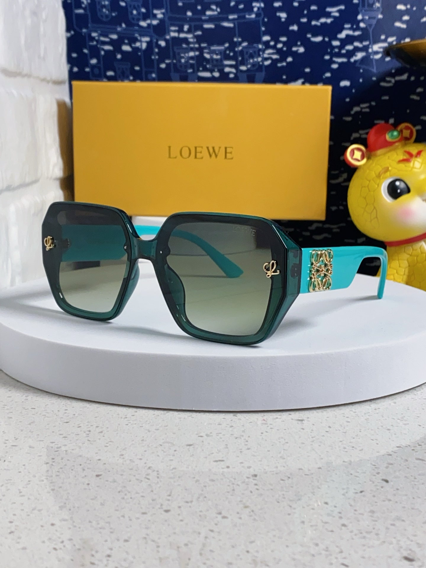 Loewe Square Silver Lens Sunglasses for Women