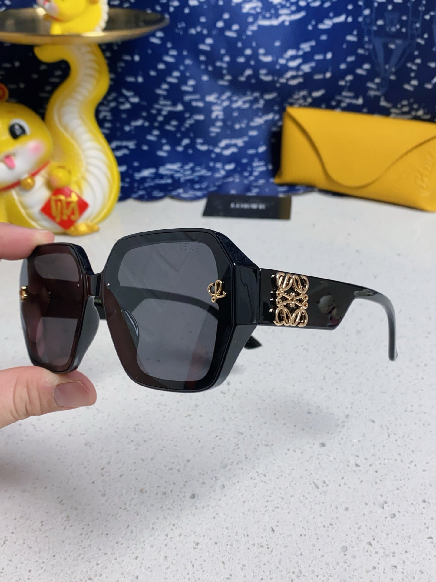 Loewe Square Gray Lens Sunglasses for Women - detail image 6