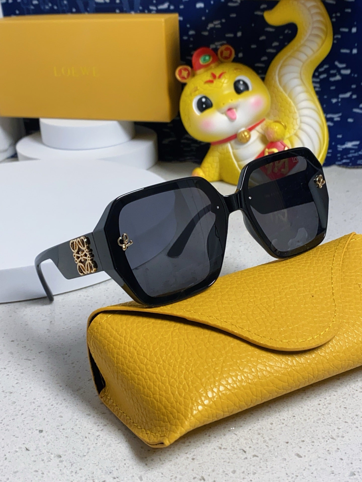 Loewe Square Gray Lens Sunglasses for Women - detail image 9