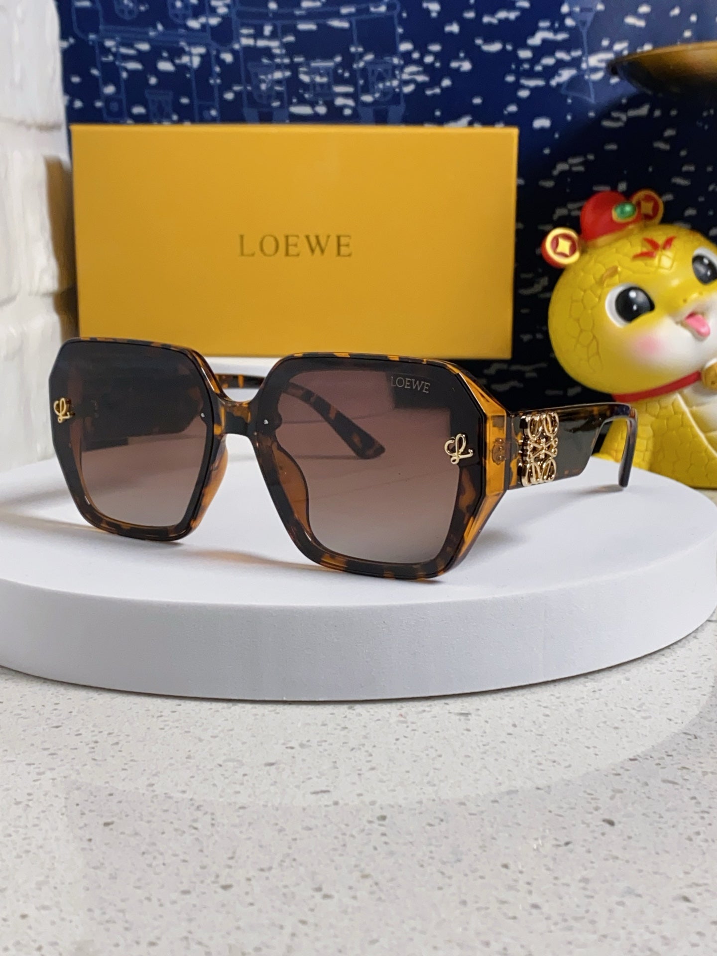 Loewe Square Red Lens Sunglasses for Women