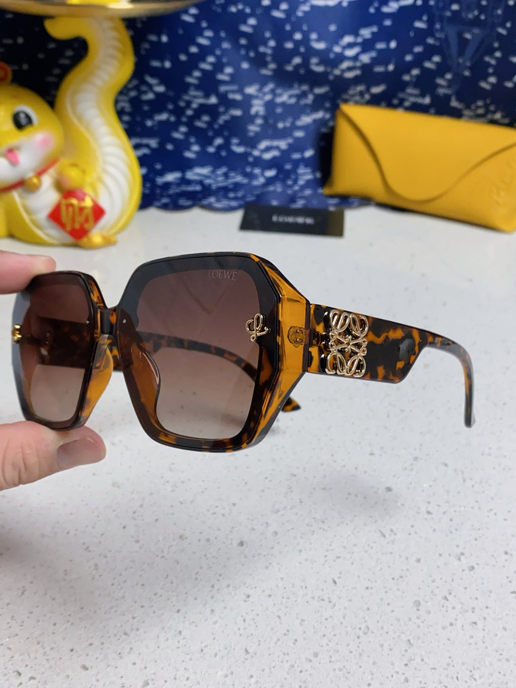Loewe Square Red Lens Sunglasses for Women - detail image 6