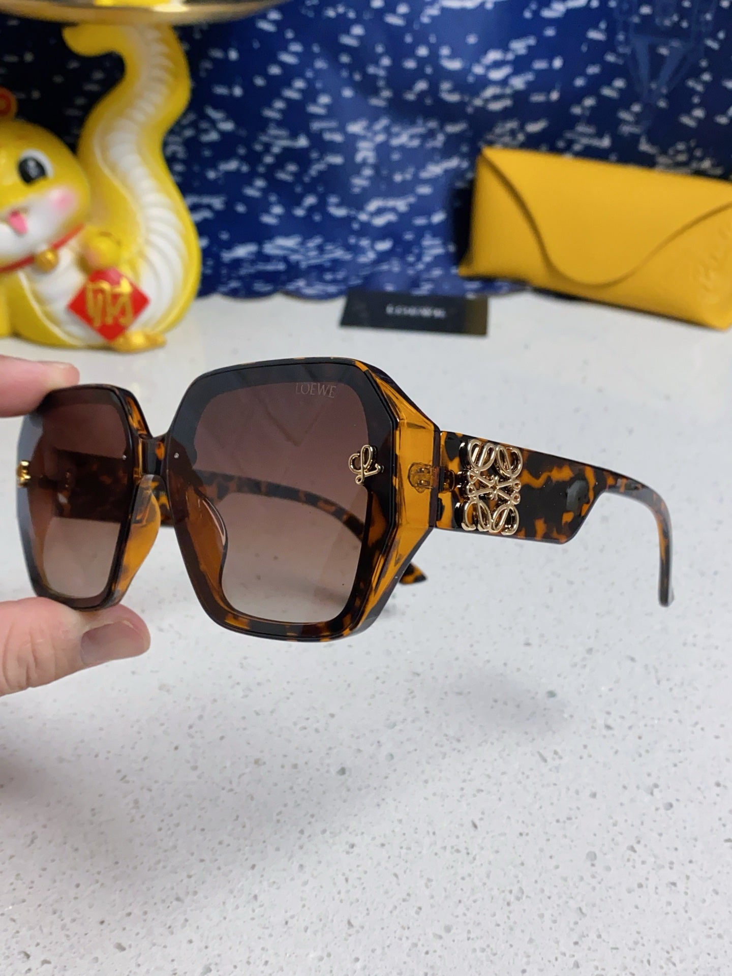 Loewe Square Red Lens Sunglasses for Women - detail image 6