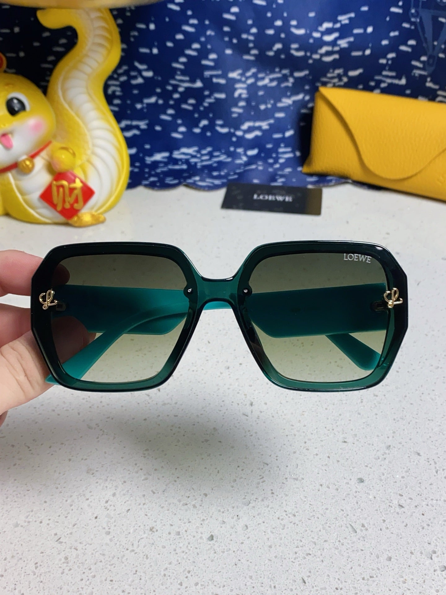Loewe Square Silver Lens Sunglasses for Women - detail image 4