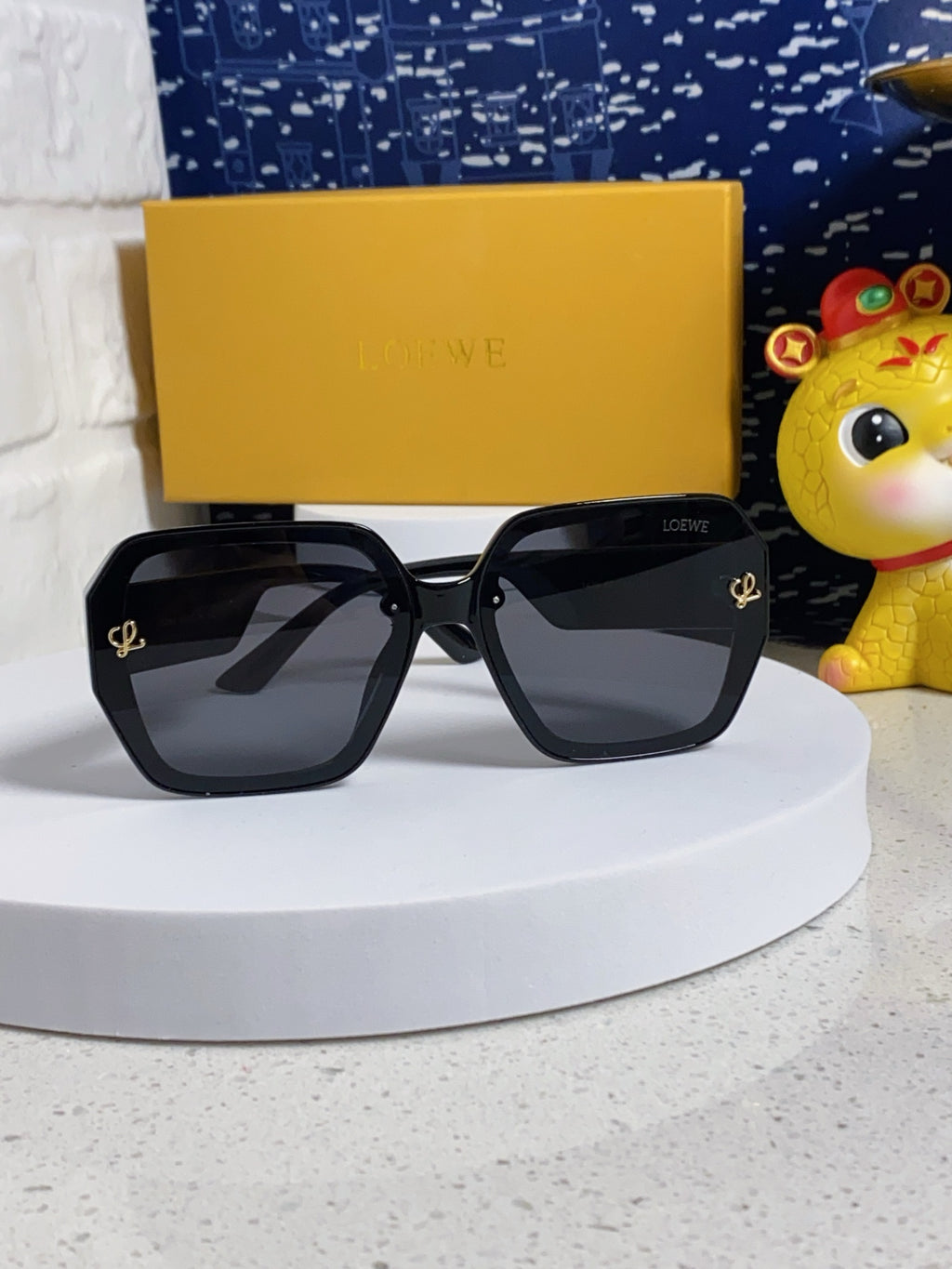 Loewe Square Gray Lens Sunglasses for Women - detail image 2