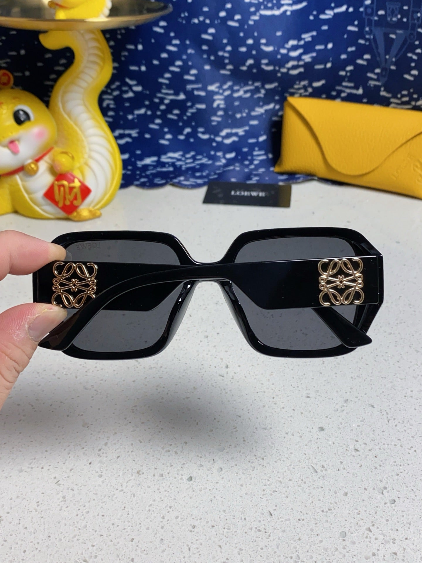 Loewe Square Gray Lens Sunglasses for Women - detail image 5