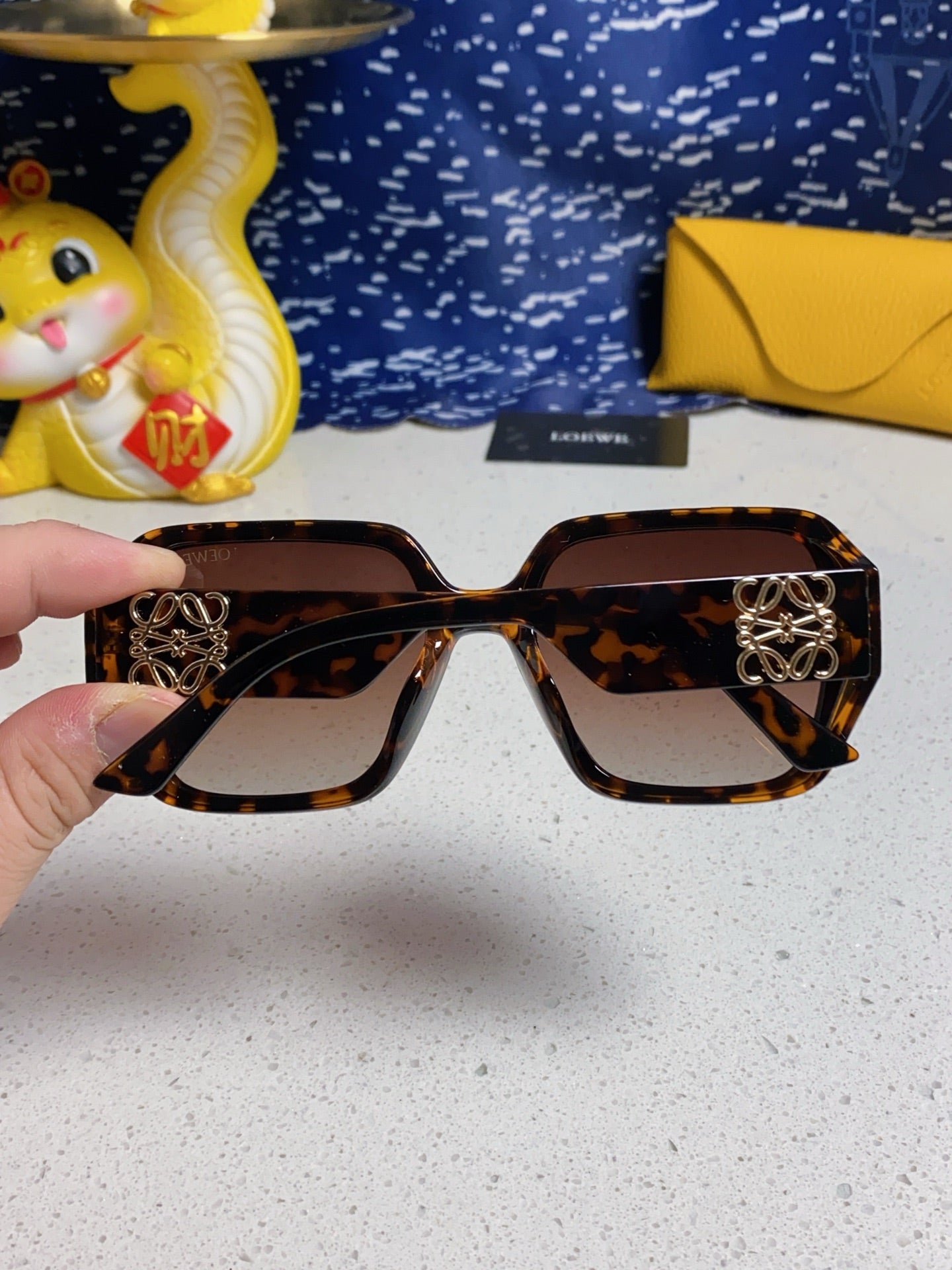 Loewe Square Red Lens Sunglasses for Women - detail image 5