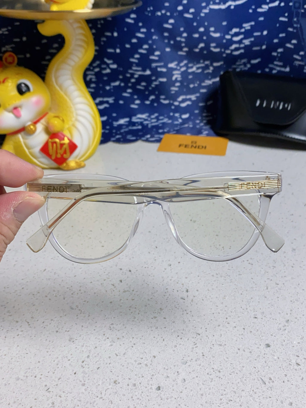 Fendi Blue-Light Square Silver Lens Sunglasses for Men & Women - 372472 - detail image 5