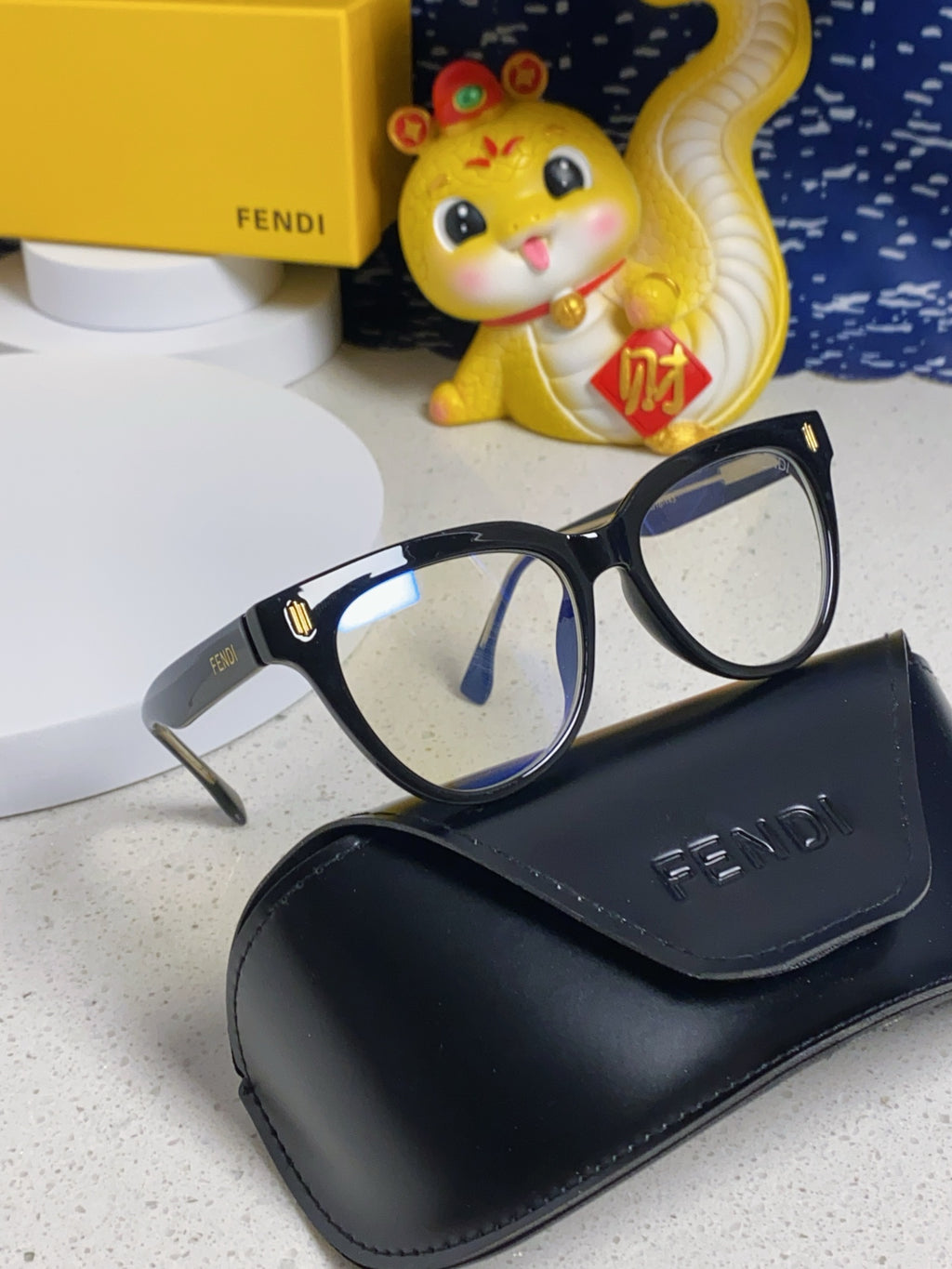 Fendi Blue-Light Square Silver Lens Sunglasses for Men & Women - detail image 9